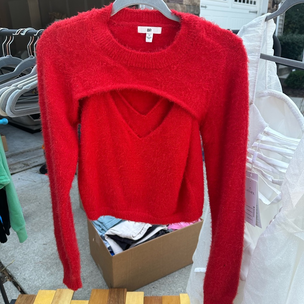 BP Vibrant Red Crew Neck Sweater